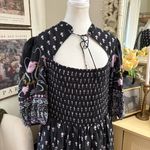 Anthropologie Dasha Smocked Midi Dress Neck Tie Size XL Photo 4