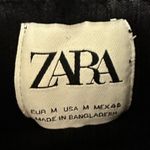 ZARA  black ribbed short sleeve knit top Photo 2