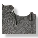 ZARA Stretchy Ruffle Sleeve Cropped Top Womens Size XS Gray Boho Photo 4