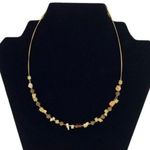 Lia Sophia  Gold Tone Jasper Tiger’s Eye Beaded Wire Necklace Photo 0