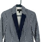 J.Crew Gingham blue white Blazer nautical preppy casual vacation office size 2 Photo 5