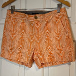 Banana Republic Hampton Fit Orange Patterned Women Shorts Photo 0