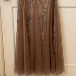 Adrianna Papell ADRIANNA PAPPEL 091880660 Nude Buff Beaded Overlay Cap Sleeveless Lined Maxi Dress $300 NWT 10 Photo 4