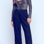 Reformation  Black gold sybil knit top is a scoop neck Photo 1