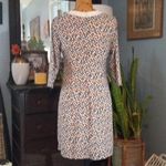 Molly Bracken Cream and Multicolored Grid Print Dress Photo 5