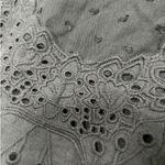 Everleigh Black Swiss Dot Eyelet Lace Hem‎ Tank Top Medium Scalloped Hem Photo 7