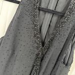 Vintage Jkara Women’s 12 Black High Neck Beaded Maxi Dress Photo 2