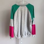 Vintage BLAST Color Block Sweatshirt Long Sleeve Pullover Casual Top Pink Size L Photo 7
