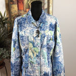 Chico's  womens Blazer Long Sleeve 98% Cotton 2 Side pocket Collared Cottagecore Photo 0