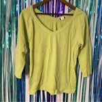 J.Crew green V neck Photo 2