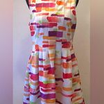 Vince Camuto - Pink and Orange A-Line Mini Dress Size 14 Photo 2