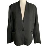 Fenn Wright Manson  Textured Blazer Jacket XL Black Lined Pockets Button NEW Photo 0