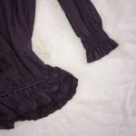 William Rast  Purple Off Shoulder Blouse Boho Shirt Photo 3