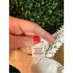 Sundance Cream Eyelet Silk Tiered Sun Dress Size Medium Tan Photo 3