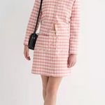 J.Crew NWT Collared Lady Jacket & Button-front Mini Skirt Gingham Terry Tweed 18 Photo 5