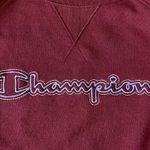 Champion Women's Fleece-Lined Crew-Neck Sweatshirt Maroon/Purple, Medium Photo 3