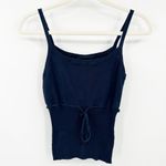 Brandy Melville Womens Y2K 2000s Summer Knit Babydoll Cami Tank Top Size OS Navy Photo 1