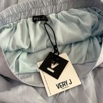 Very J Light Blue Ruffle Midi Skirt Photo 3