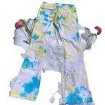 Bongo Tie Dye Flare Bottom Pants Cotton Size 5 Juniors Trendy Statement Piece Photo 1