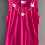 The Crochet Chick Floral Tank Top White Size L Photo 0