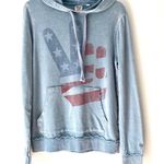 Junk Food Peace Sign America Blue Hoodie Small Photo 1