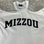 Mizzou White T Cold Shoulder T Shirt Sz Medium Photo 5