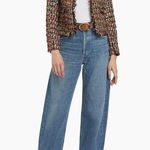 L'Agence  Angelina Gold black Tweed Plaid Jacket fringe trim size 18 Photo 0