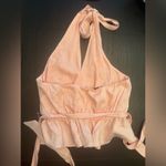 Majorelle  Theodore Top Light Pink Halter Tank Top Ruffle Size Medium Photo 4
