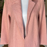 Rachel Zoe Pink Bouclé Wool Blend Coat Women's Size Small Open Front Soft Jacket Photo 0