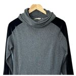 Soft Surroundings Moderne Cowl Neck Herringbone Sweater Dress Velvet Trim sz XS Photo 1