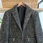 EXPRESS Heavyweight Black & White Tweed Zipper Pocket Blazer Jacket, 4 Photo 1