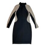 XScape  Beaded Bodycon Dress black Gold SZ 10 Cocktail Formal Dressy Keyhole Photo 1