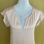 EXPRESS M short sleeve blouse w/scoopneck v-cut neckline pink Photo 2