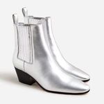 J.Crew Piper Silver Cowboy Boots/Ankle Boots (Leather) Photo 0
