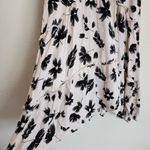 Illa Illa  Tiered Ruffle Midi Dress L Sleeveless V-Neck Floral Boho Cream Black Photo 5
