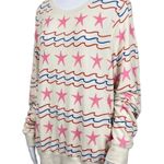 Wildfox Sea Stars & Stripes Baggy Beach Sweater Sweatshirt size Large Photo 4