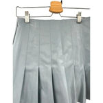 Aureum Sky Blue Vegan Leather Pleated Skirt Size Small Photo 3