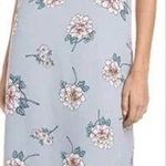 J.O.A. Los Angeles Grey Blue Floral Dress Shift Open Back Lightweight Med NWT Photo 0