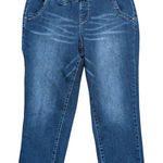 Jag jeans  Plus 16w 16 1X Pull On Classic Fit Stretch Ankle Blue Denim Capri Pant Photo 0