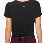 Lululemon Women’s Open Up Tie Back Tee Shortsleeve Workout Gym in Black 4 Photo 0