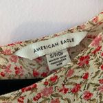 American Eagle  Pink Cream Floral Flowy Long Sleeve Blouse Top Women's size Small Photo 1