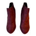 Impo  Tucker Suede Maroon Red Side Zip Ankle Bootie Size 9 Photo 2