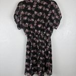 All in Favor  Floral Wrap Dress Coquette Girlhoodcore Balletcore 90's Pink Black Photo 3