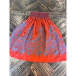 Crinkle Smocked Skirt Strapless Dress Floral Boho Festival Gypsy Hippie Western Orange Photo 2