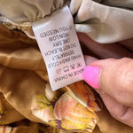 A Peuch Ruched Puff Sleeve Mock Neck Floral Print Mini Dress Brown M Size M Photo 10