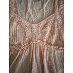 American Eagle  Women‎ Medium Y2K Coral Lacy Trim Long Sleeve Cropped Babydoll Photo 2