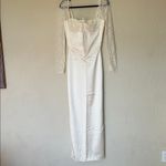 House Of CB  S D-DD‎ 'Perdi' Vintage Ivory Satin Maxi Dress NWOT Photo 14