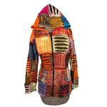 The Collection Royal Womens Zip Jacket Patchwork Colorful Hoodie Zip Boho Hippie Size undefined Photo 1