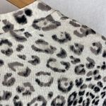 Yansi Fugel Tan & Brown Animal Leopard Print Knit Long Sleeve Cardigan Sweater S Photo 2