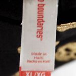 No Boundaries NWT Y2K Black Leggings with Metallic Gold Skulls Size XL Juniors Photo 5